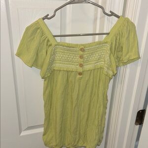 Maurice’s bright Yellow/Green Women's Blouse